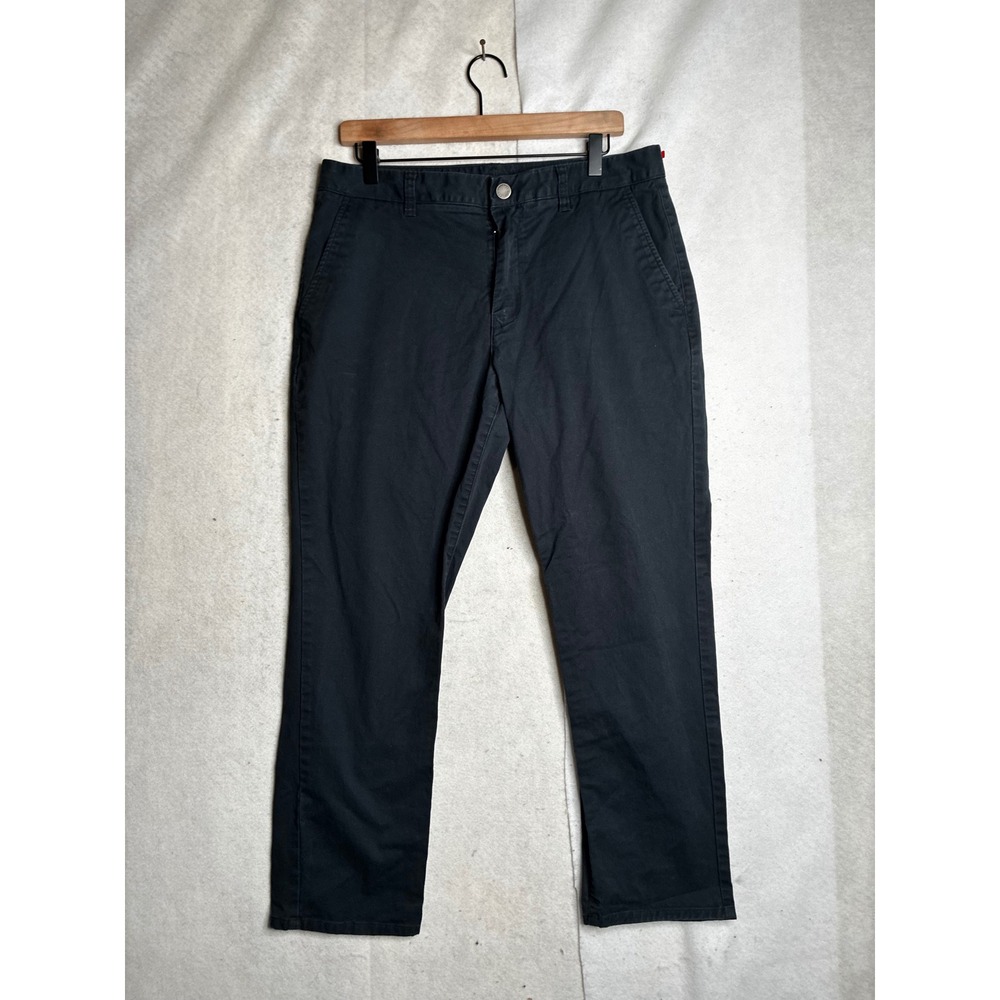 Bonobos Mens‎ Chino Pants Dark Navy Blue Flat Front Stretch Trousers 33x28